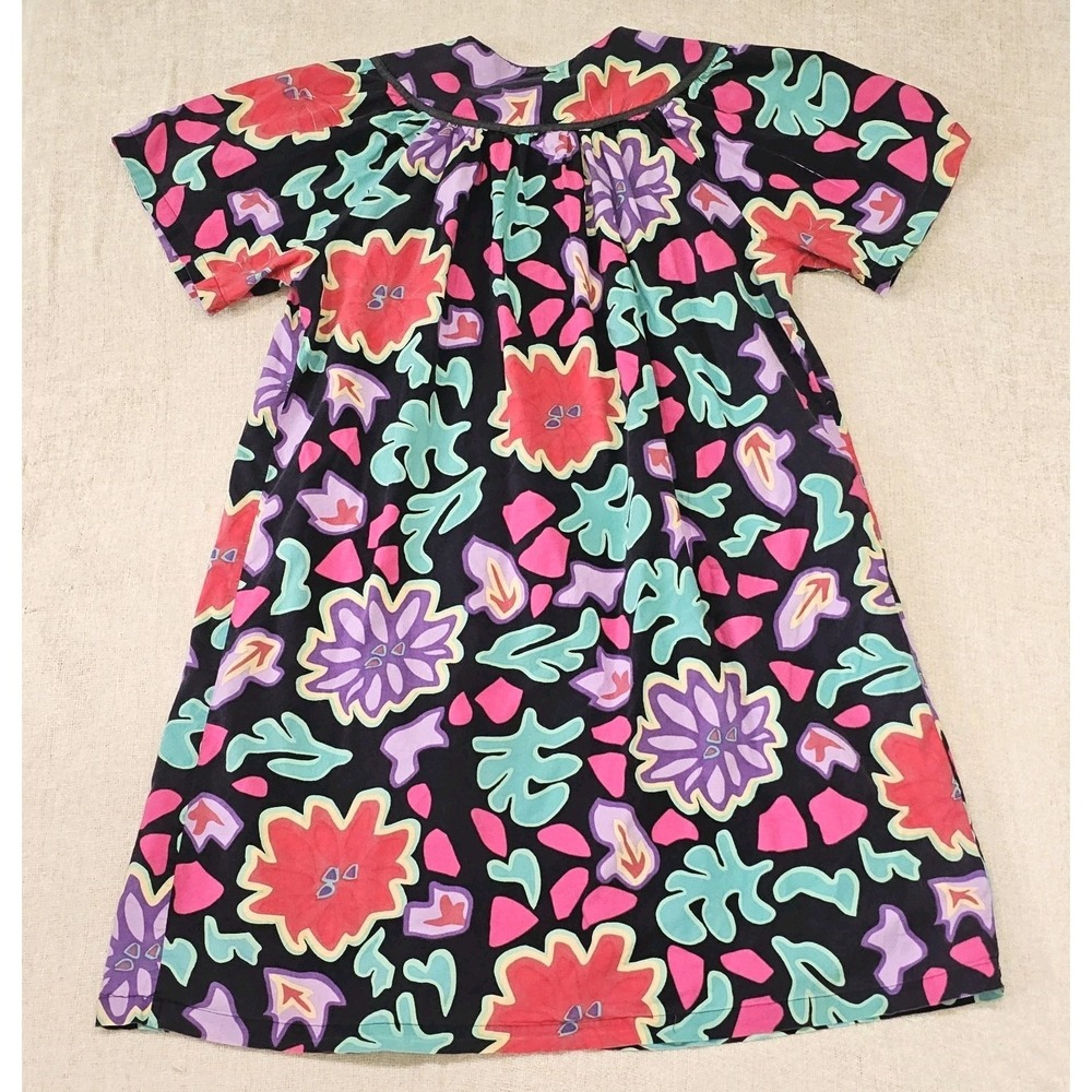 EUC VTG Kelly Reed Tropical Nightgown House Dress Mumu Robe Womens Size 18 - Picture 2 of 9